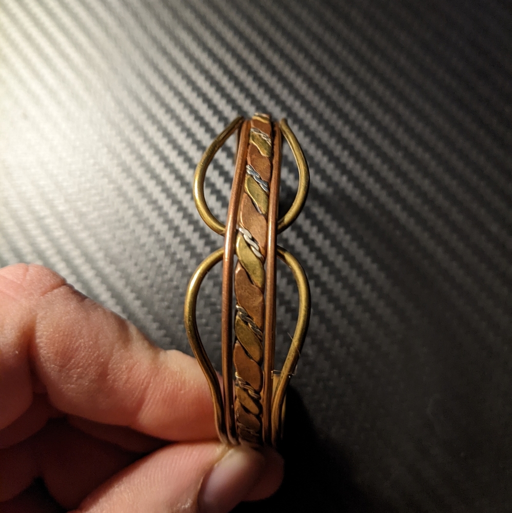 Vintage Copper Braid Bangle